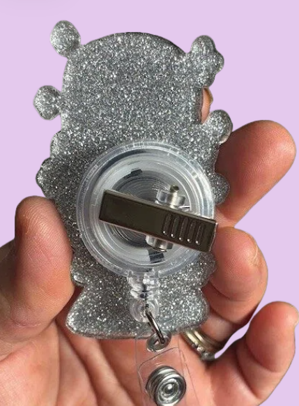 "Born to Yap" Badge Reel with Alligator Clip