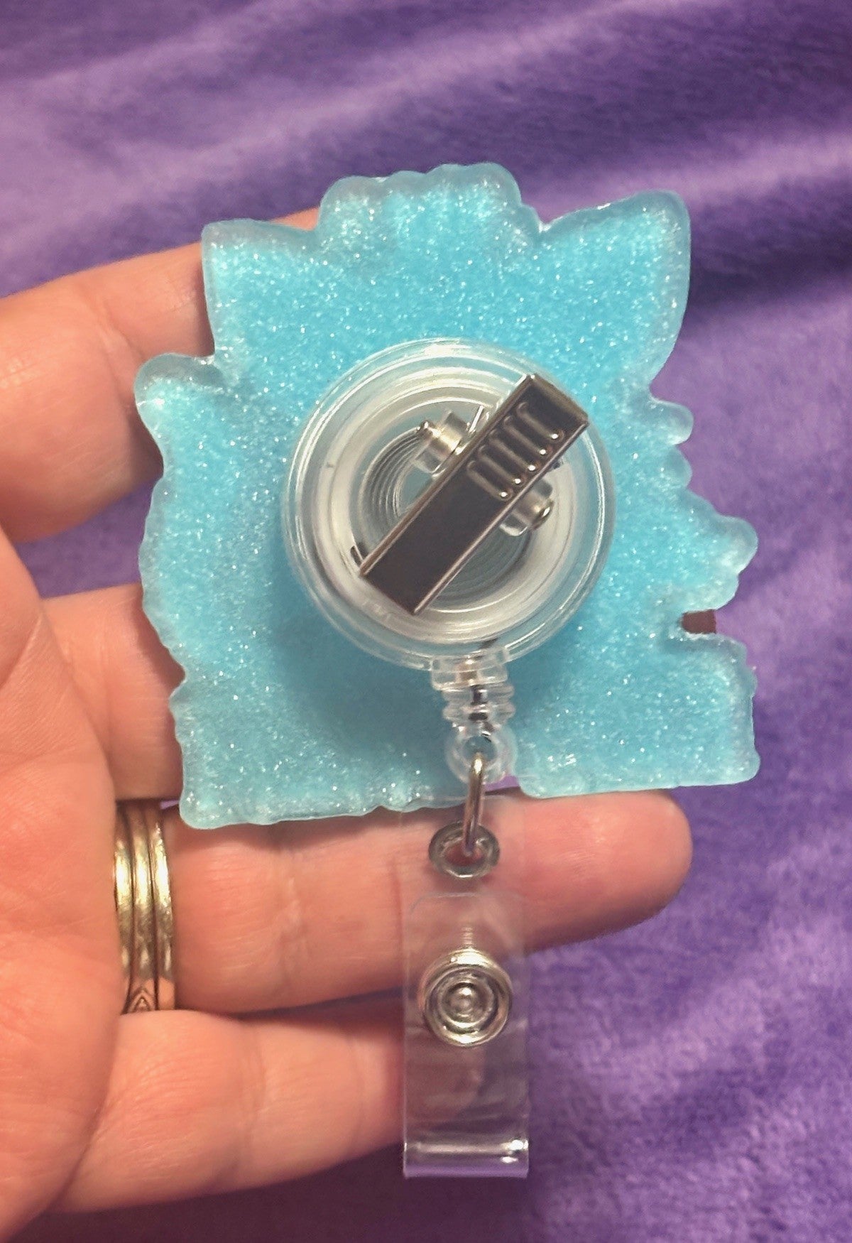 "Keep Calm" Cat Badge Reel with Alligator Clip