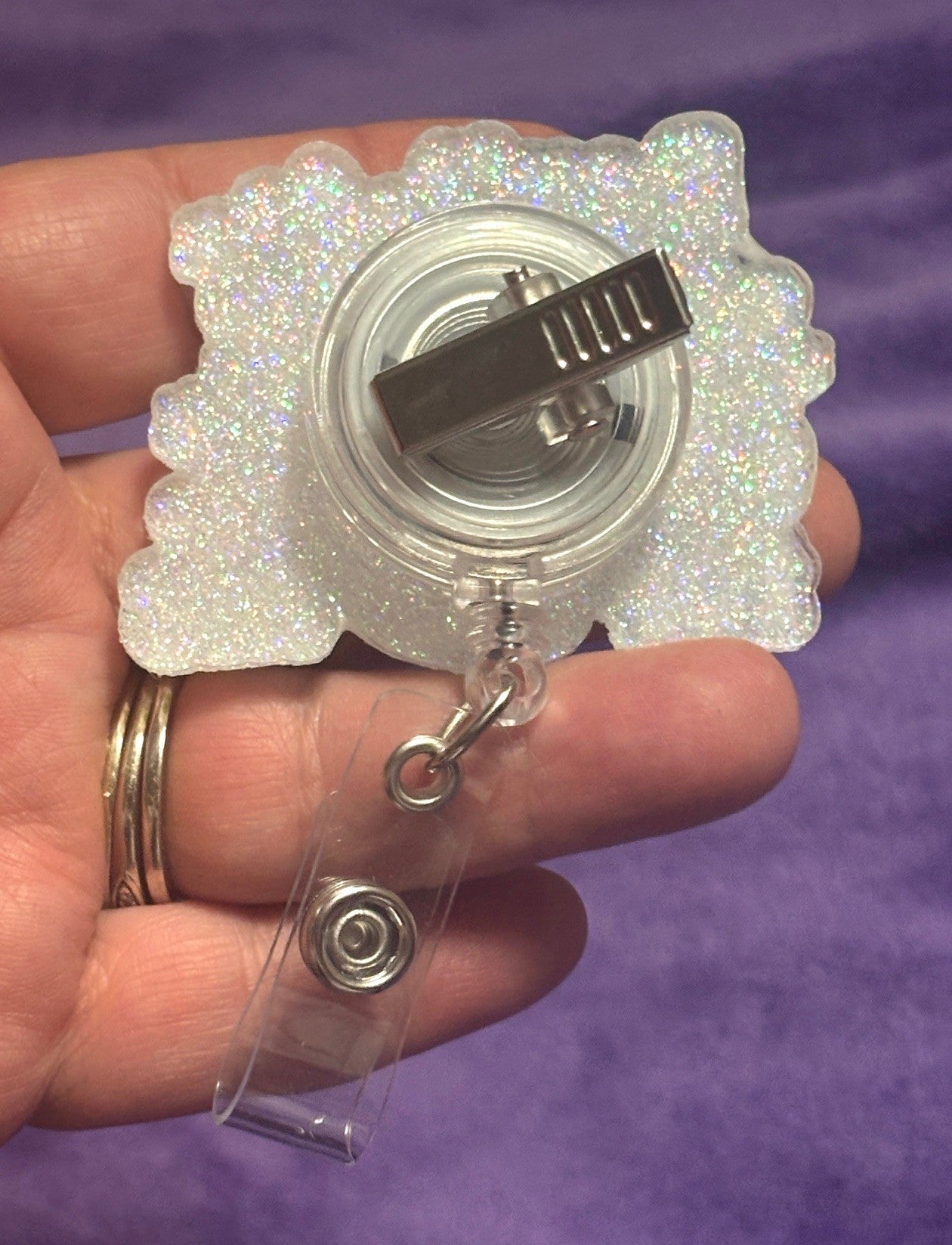 "Don't Fall for Me" Badge Reel with Alligator Clip