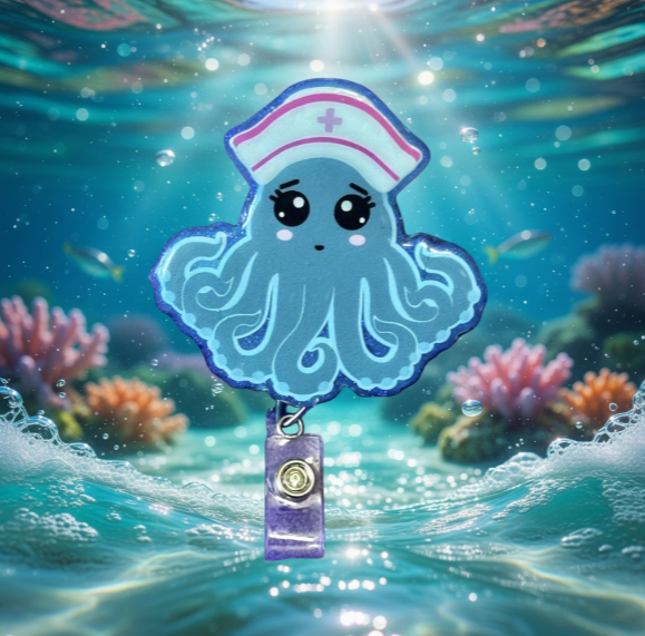 Octopus Nurse Badge Reel