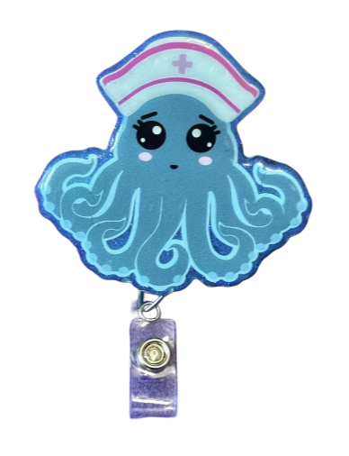 Octopus Nurse Badge Reel