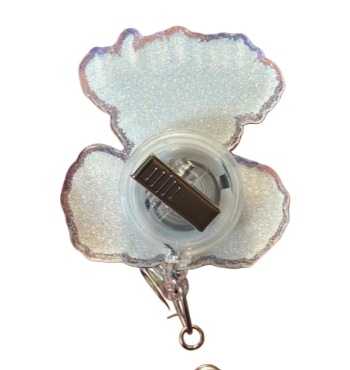 Cute Cow in Purple Tutu Badge Reel