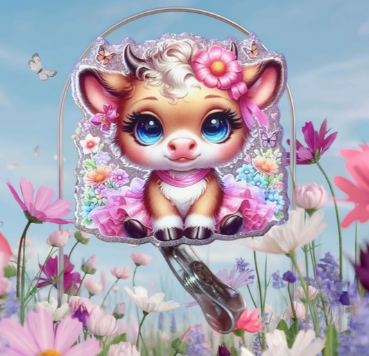Cow in Pink Tutu Badge Reel