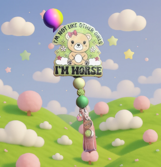 "I'm Not Like Other Girls, I'm Worse" Badge with beads
