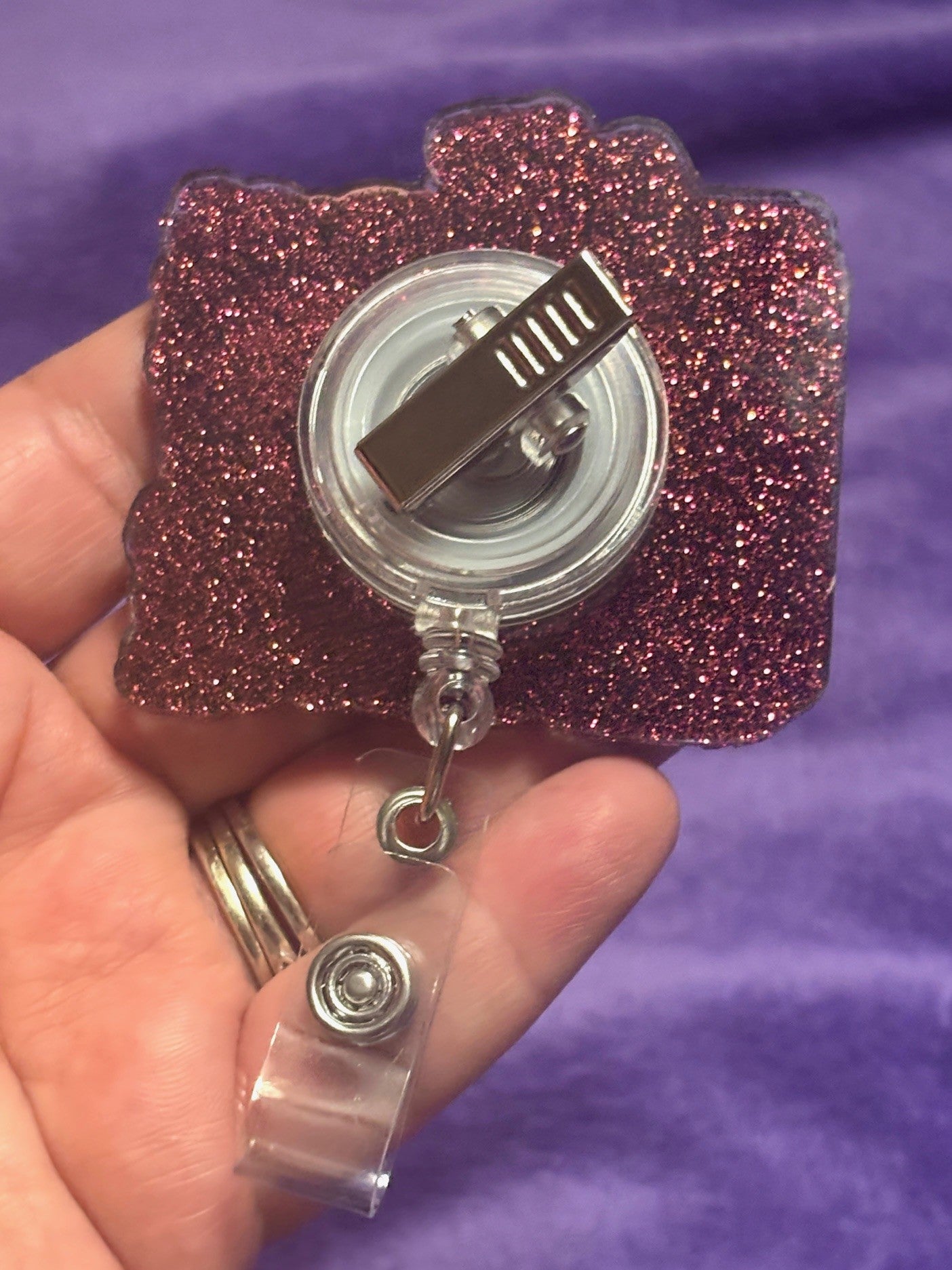 "Suspect Only Drink Dr. Pepper" Badge Reel with Alligator Clip
