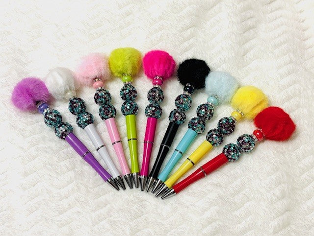 Hair Ball Beaded Pens
