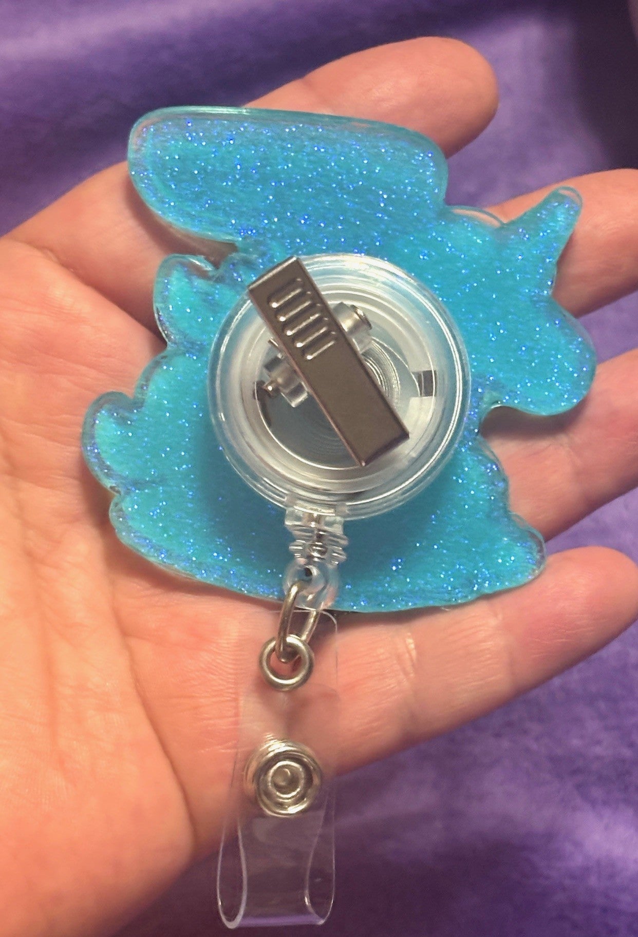 Goat on a Unicorn Floaty Badge Reel with Alligator Clip
