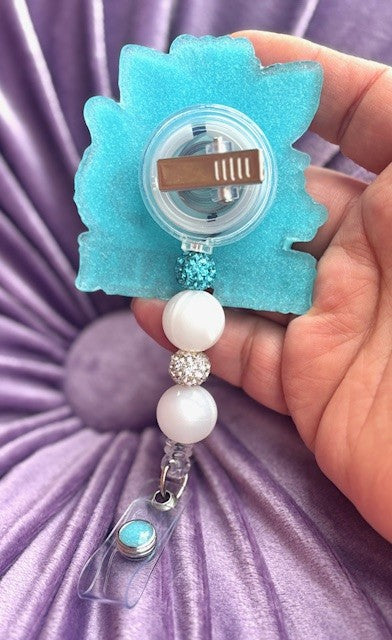 "Keep Calm" Cat Badge Reel with Alligator Clip