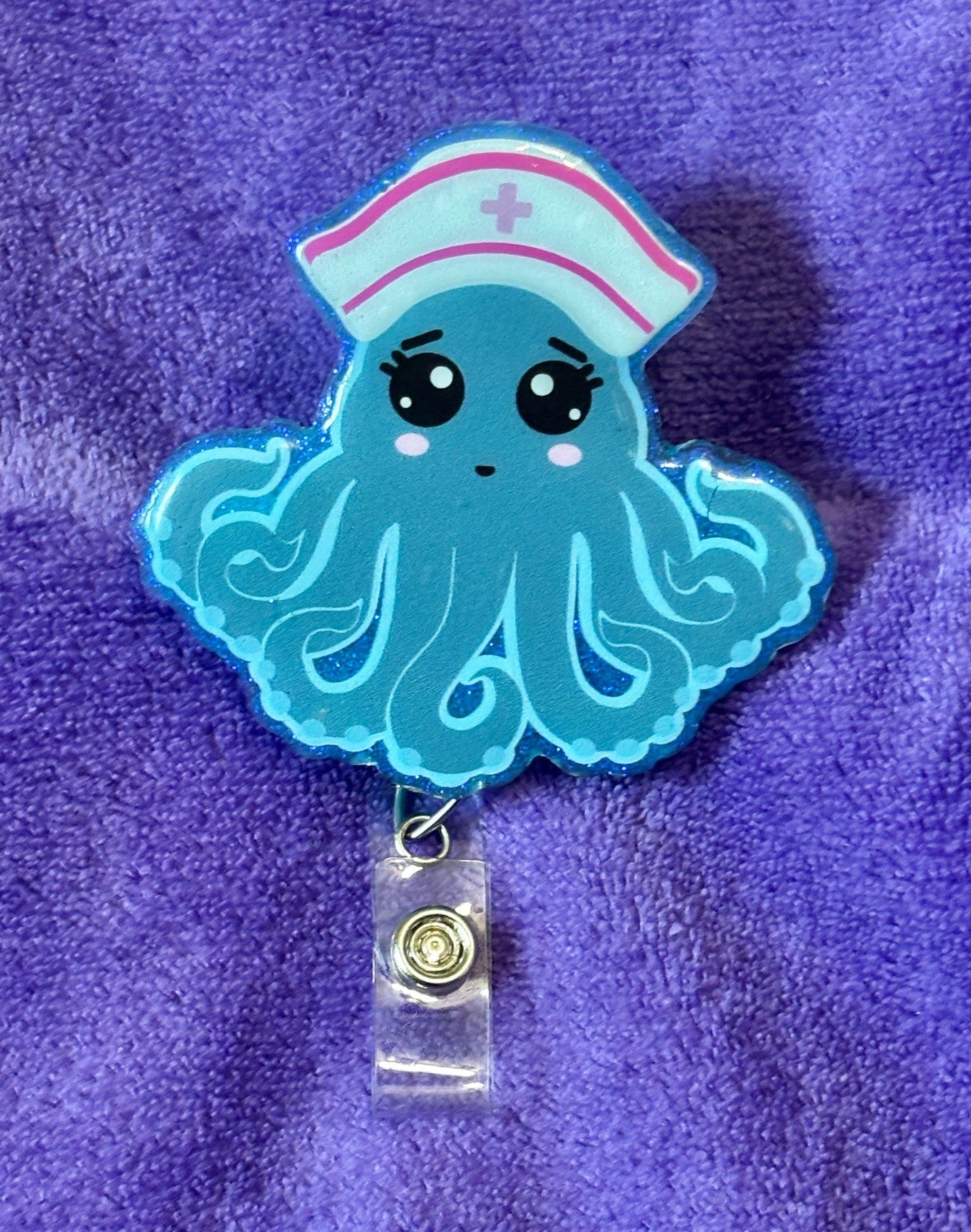 Octopus Nurse Badge Reel