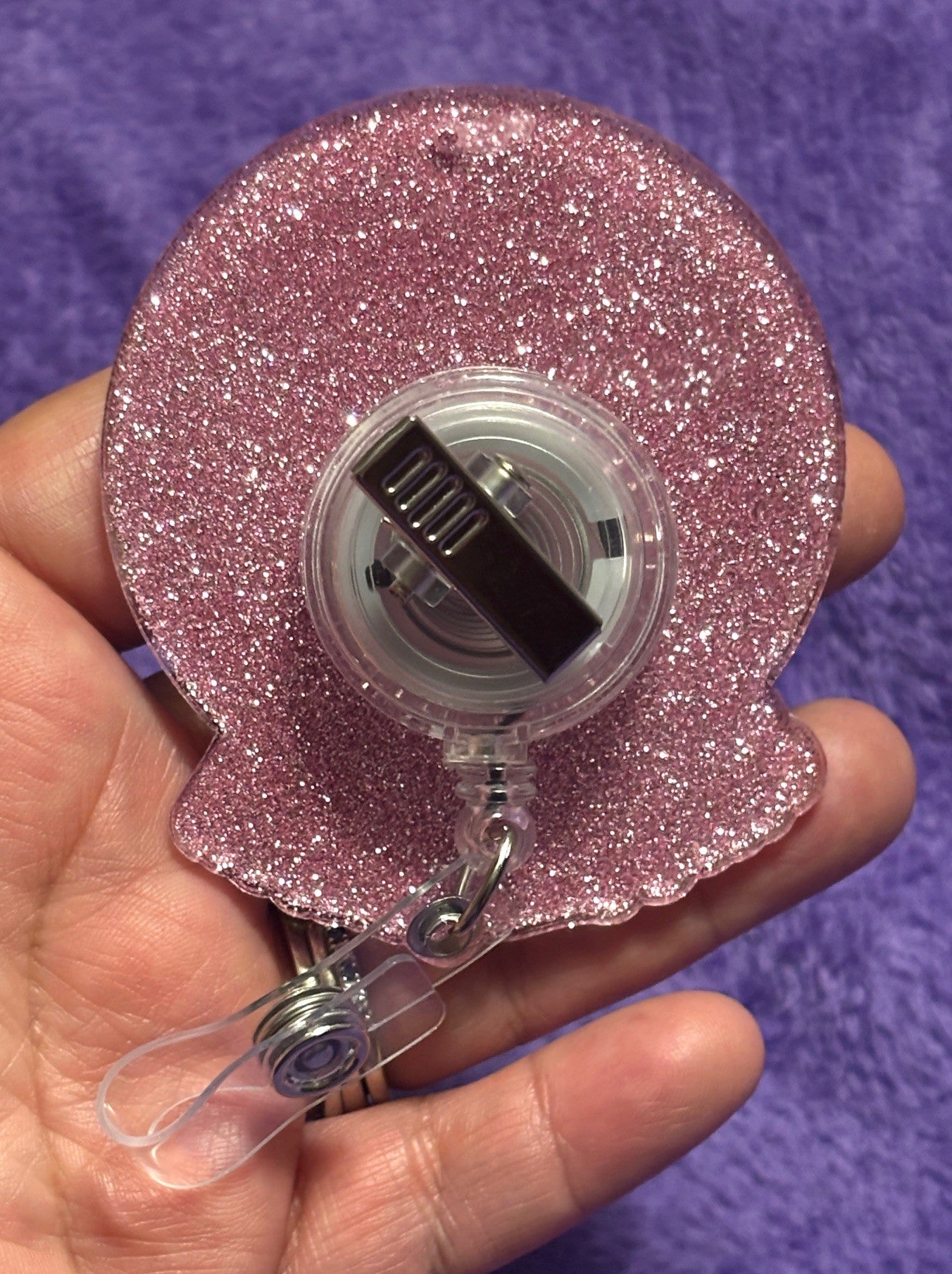 Sassy Squash Badge Reel with Alligator Clip